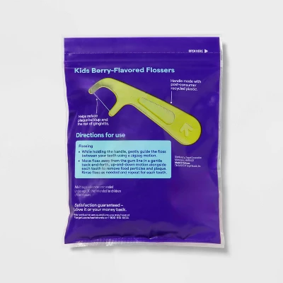 Up & Up Flossers Kids' Berry - 75ct - Up&up™ 4 Up & Up Flossers Kids' Berry - 75ct - Up&up™ - Image 2