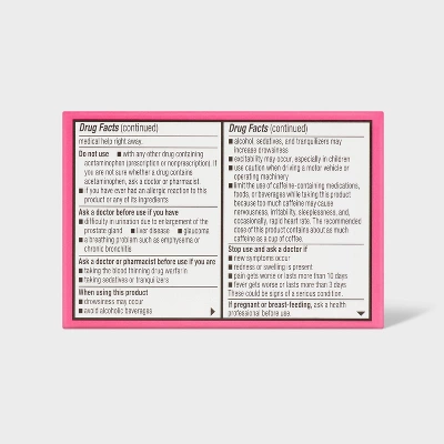 Up & Up Multi-Symptom Acetaminophen Menstrual Pain Reliever - 40ct - Up&up™ 4 Up & Up Multi-Symptom Acetaminophen Menstrual Pain Reliever - 40ct - Up&up™ - Image 2