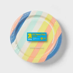 Up & Up Disposable Plate 7" - Stripes - 60ct - Up&up™ -Care Wellness Store GUEST 2cb035ce 67ad 4849 a474 67ca28722a0c