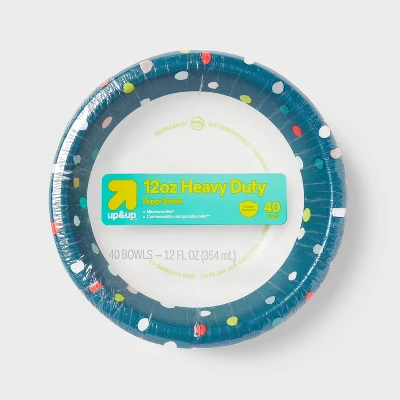 Up & Up Dots Paper Bowl - 12oz/40ct - Up&up™ 5 Up & Up Dots Paper Bowl - 12oz/40ct - Up&up™ - Image 3