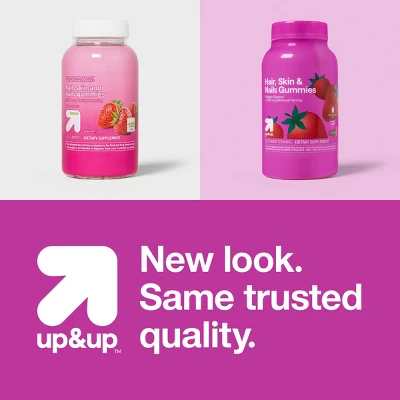 Up & Up Hair, Skin, & Nail Supplement Gummies - Strawberry - 120ct - Up&up™ 6 Up & Up Hair, Skin, & Nail Supplement Gummies - Strawberry - 120ct - Up&up™ - Image 4