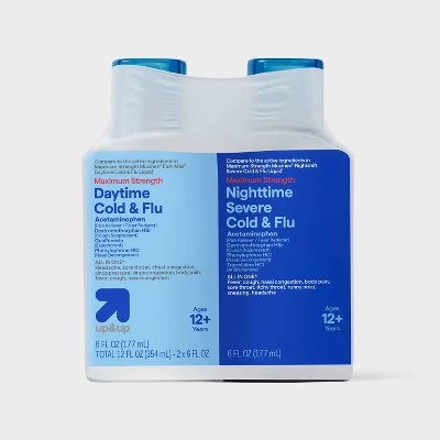 Up & Up Maximum Strength Daytime & Nighttime Severe Cold & Flu Relief Liquid - 2pk/12 Fl Oz - Up&up™ 7 Up & Up Maximum Strength Daytime & Nighttime Severe Cold & Flu Relief Liquid - 2pk/12 Fl Oz - Up&up™ - Image 5