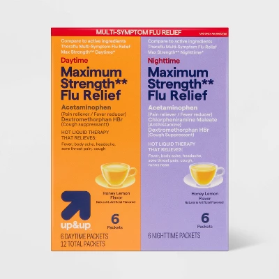 Up & Up Multi-Symptom Max Flu Relief Day And Night Combo Pack Powder - Acetaminophen - Honey Lemon - 12ct - Up&up™ 7 Up & Up Multi-Symptom Max Flu Relief Day And Night Combo Pack Powder - Acetaminophen - Honey Lemon - 12ct - Up&up™ - Image 5