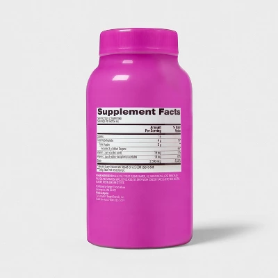 Up & Up Hair, Skin, & Nail Supplement Gummies - Strawberry - 120ct - Up&up™ 4 Up & Up Hair, Skin, & Nail Supplement Gummies - Strawberry - 120ct - Up&up™ - Image 2