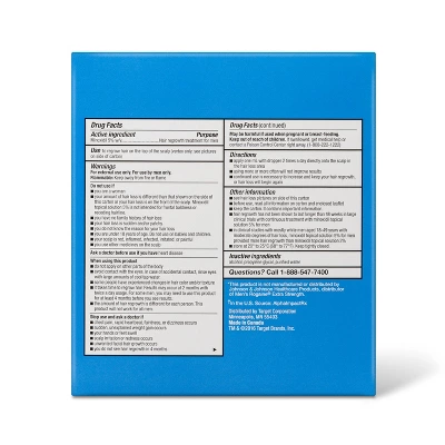 Hair Regrowth Treatment For Men - 3ct/2 Fl Oz - Up & Up™ 7 Hair Regrowth Treatment For Men - 3ct/2 Fl Oz - Up & Up™ - Image 5